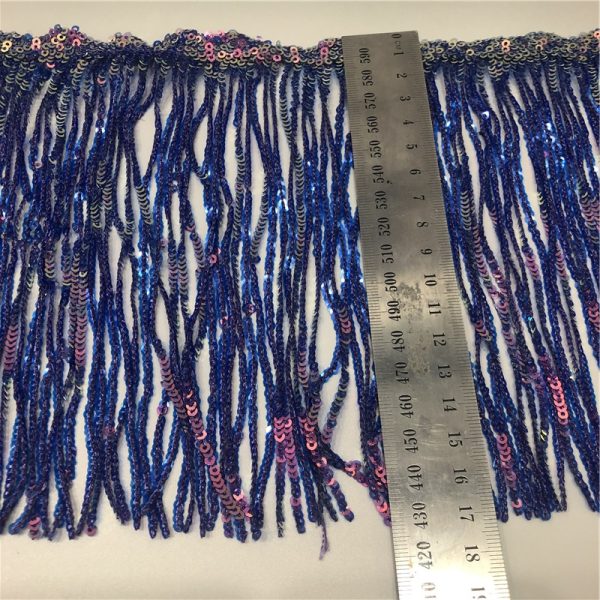 Iridescent fringe sequin fabric - Image 6