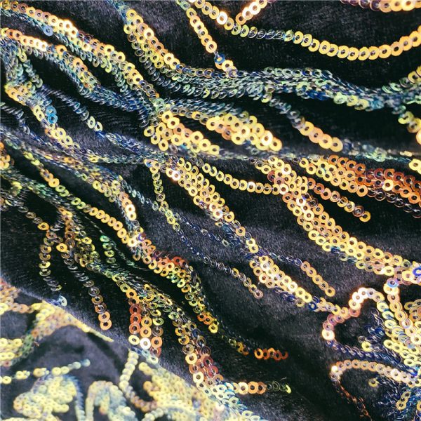 China rose gold sequin dress fabric - Image 5