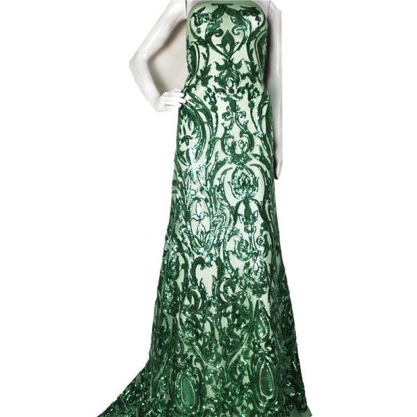 sequin fabric gown