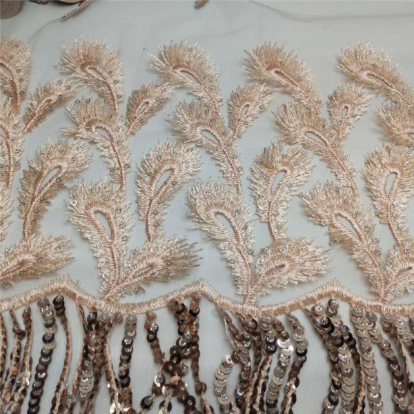 Wholesale 3mm gold sequin tassel fabric - Image 3