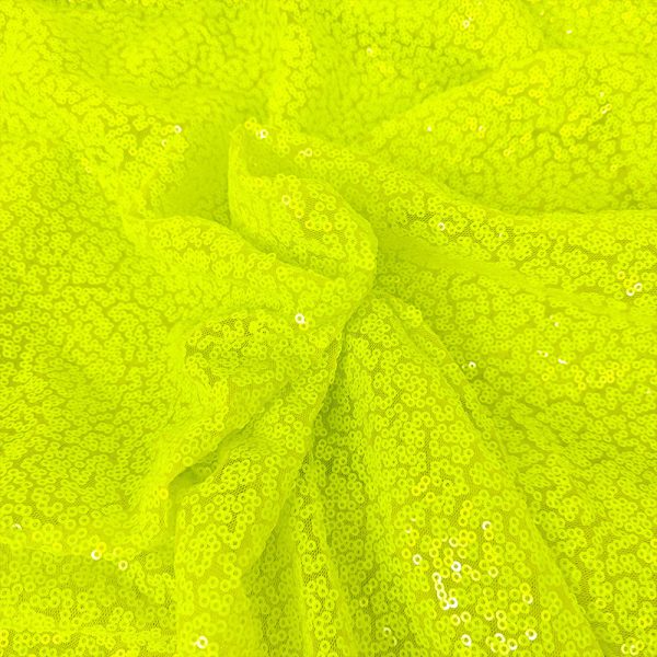 neon yellow sequin fabric