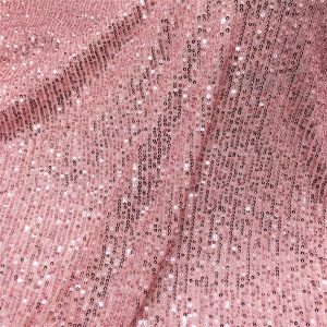 pink sequin lace fabric