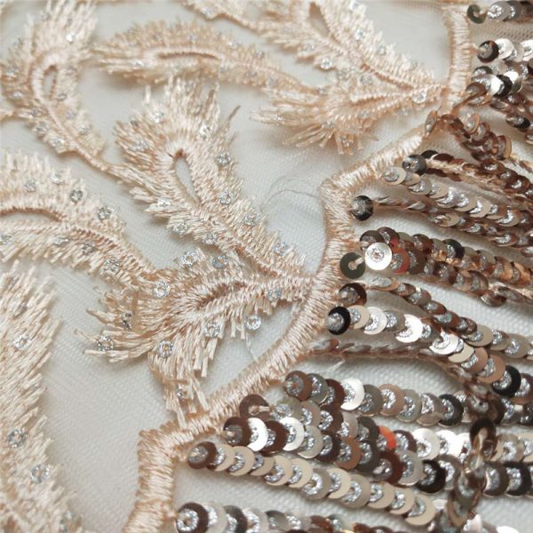 Wholesale 3mm gold sequin tassel fabric - Image 4