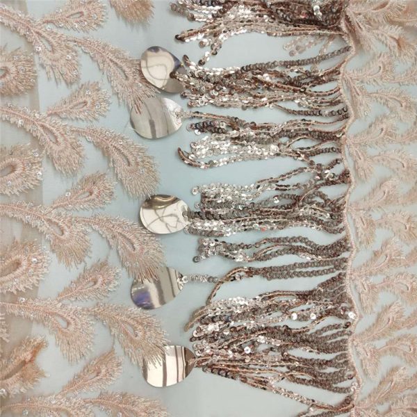 Wholesale 3mm gold sequin tassel fabric - Image 5