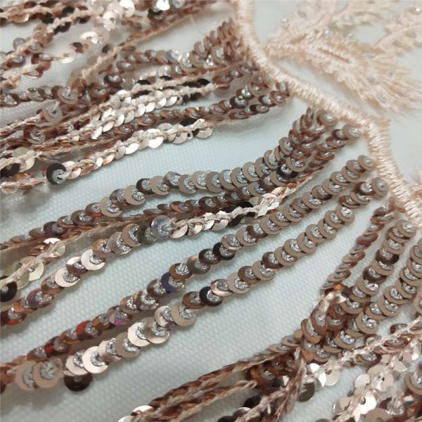 Wholesale 3mm gold sequin tassel fabric - Image 6