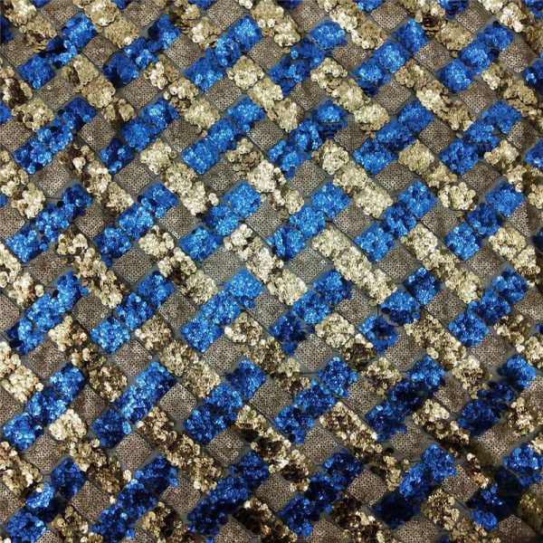 7mm wholesale plaid large paillette sequin fabric for apparel - Image 6