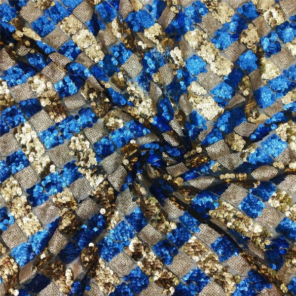 7mm wholesale plaid large paillette sequin fabric for apparel - Image 3