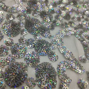 silver iridescent sequin fabric