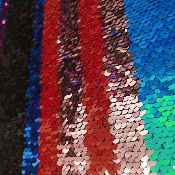 Wholesale colorful 5mm sequin stripe fabric - Image 2