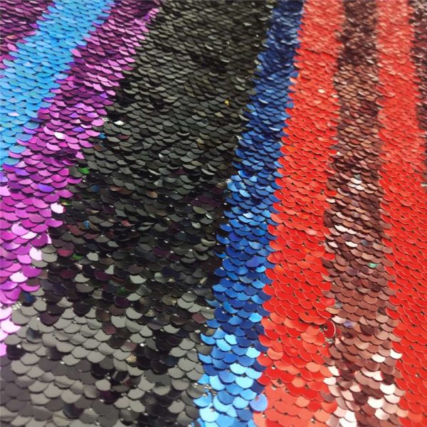 Wholesale colorful 5mm sequin stripe fabric - Image 3