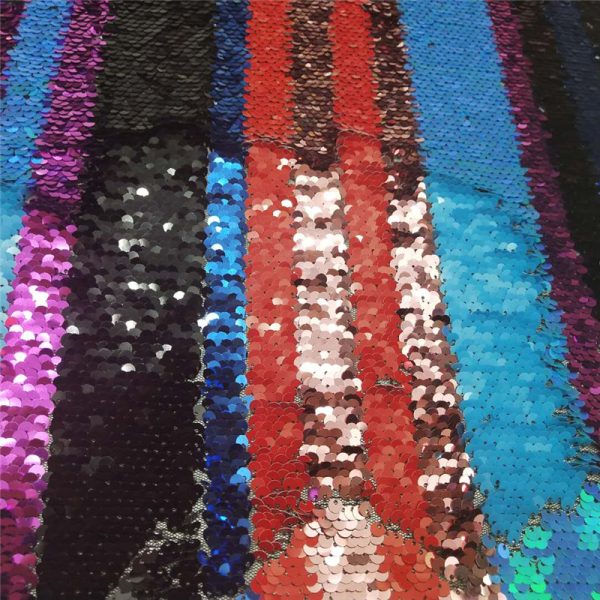 Wholesale colorful 5mm sequin stripe fabric - Image 4