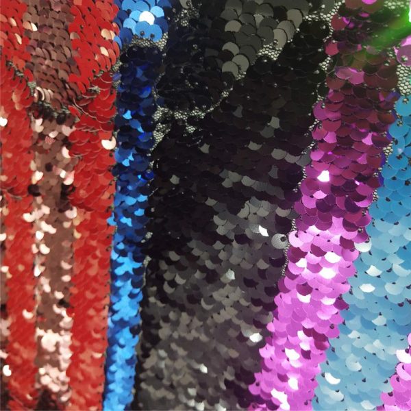 Wholesale colorful 5mm sequin stripe fabric - Image 5