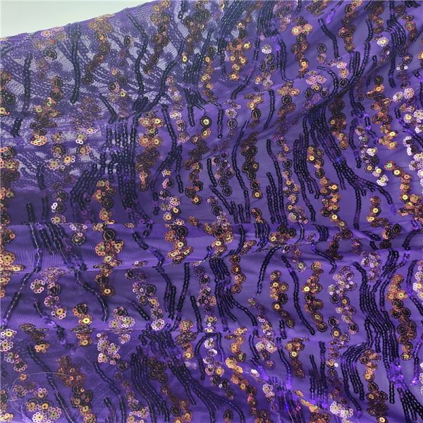 Wholesale 3mm purple iridescent sequin fabric stretch - Image 5