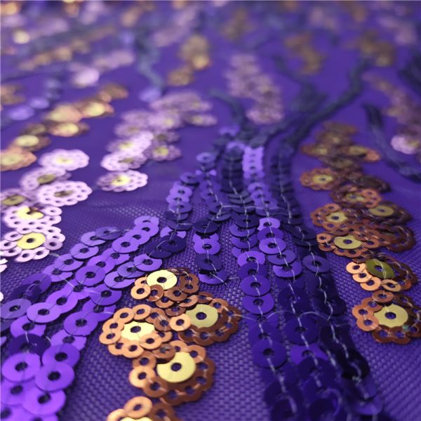 Wholesale 3mm purple iridescent sequin fabric stretch - Image 3