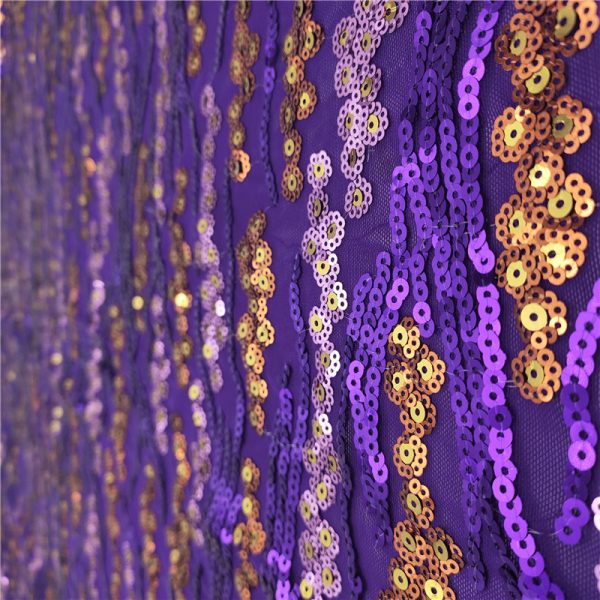 purple stretch sequin fabric