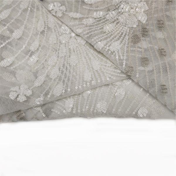 3mm white sequin lace fabric - Image 6