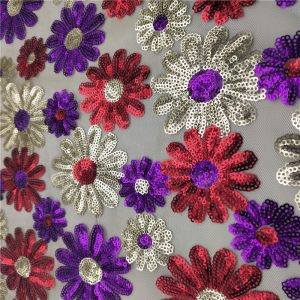 sequin flower fabric