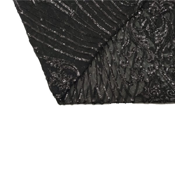 3mm black lace sequin fabric - Image 4