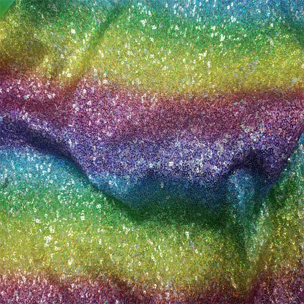 Wholesale 3mm pastel rainbow sequin fabric - Image 4