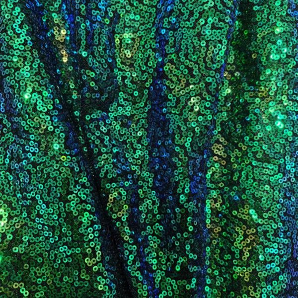 blue green sequin fabric