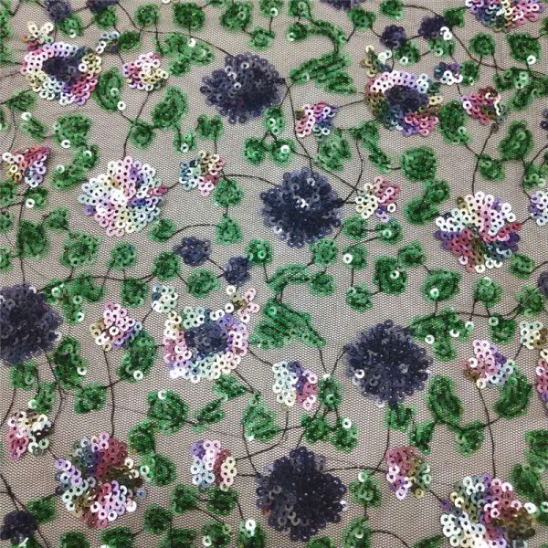 flower sequin fabric