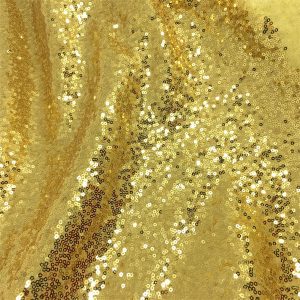 embroided glitz gold stretch sequin fabric