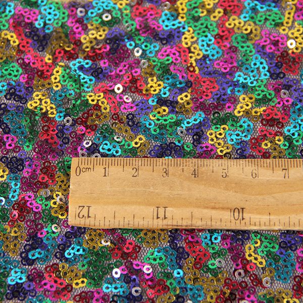 3mm color flat sequin fabric cheap price - Image 3