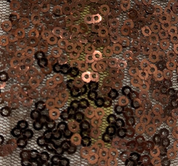 brown sequin fabric