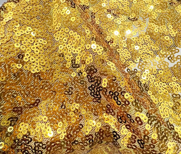 gold sequin stretch fabric