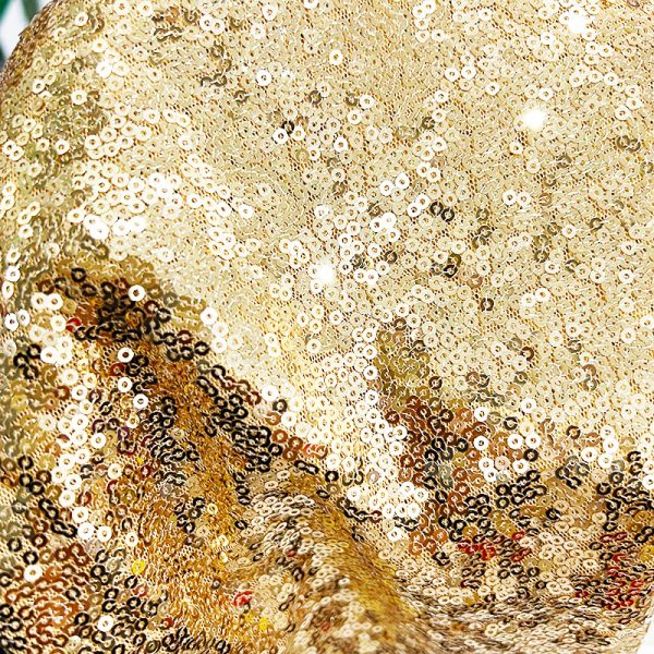 gold liquid sequin fabric