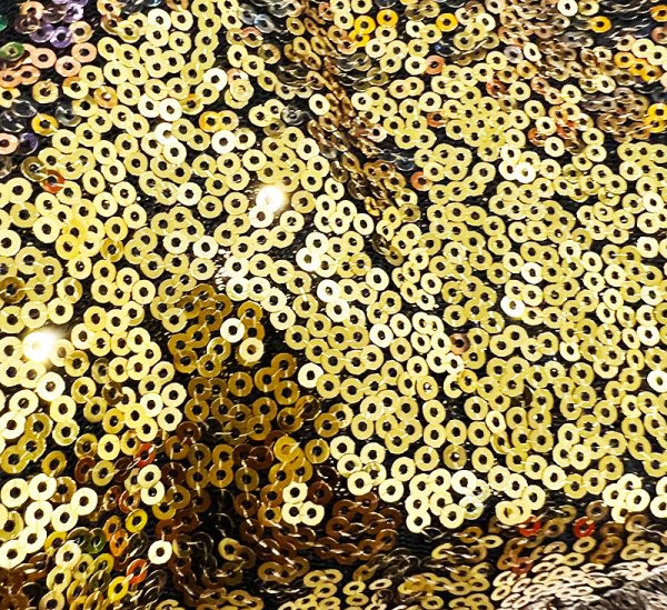 gold faux sequins fabric