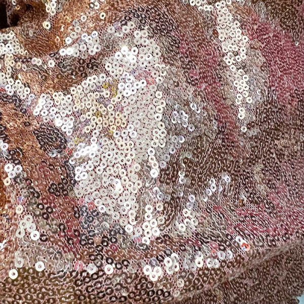 copper coloured sequin fabric