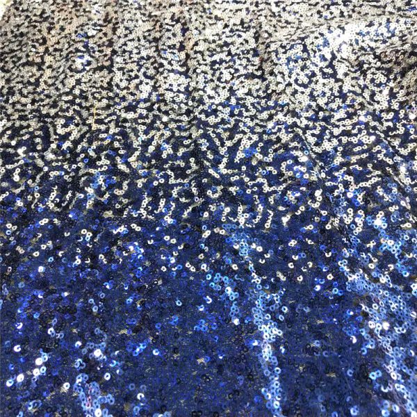 blue and silver sequin fabric