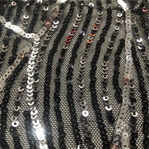 black sequin spandex fabric