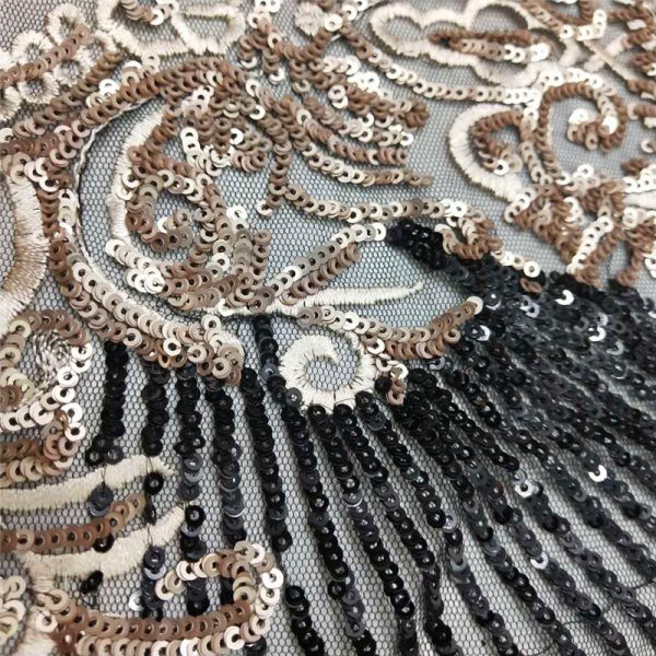 Customizable wholesale 3mm sequin dress fabric sequin 4 way stretch fabric - Image 4