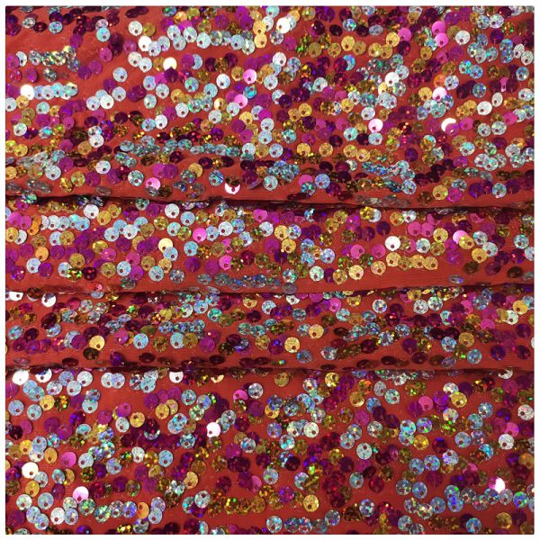 5mm glitterbug heavy multicolor sequin fabric for wholesale - Image 5