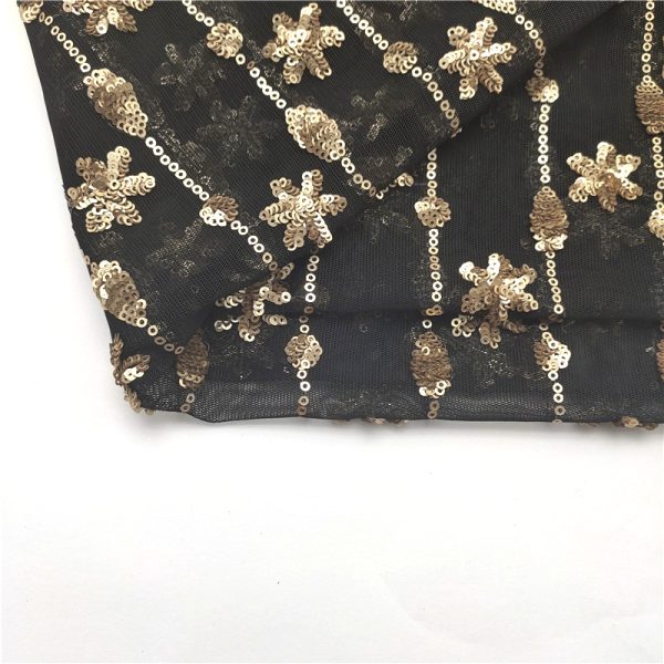 Wholesale 3mm pattern chiffon sequin fabric chiffon fabric with sequins - Image 2