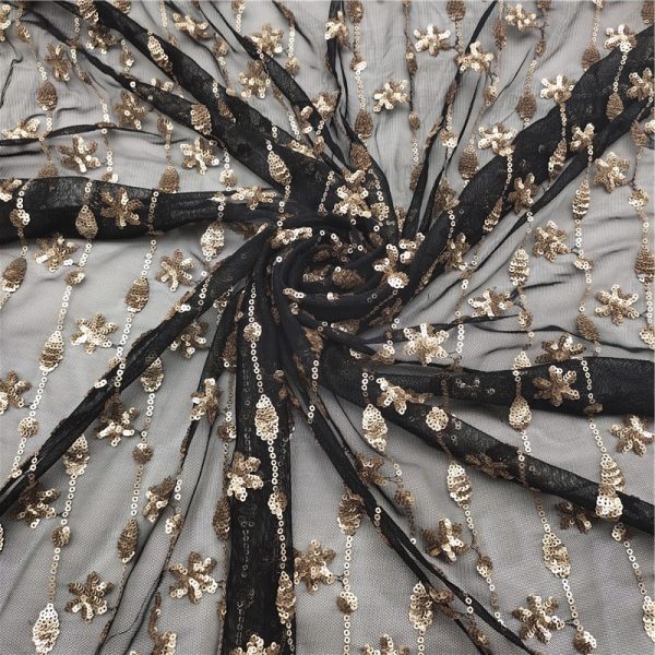 Wholesale 3mm pattern chiffon sequin fabric chiffon fabric with sequins - Image 4