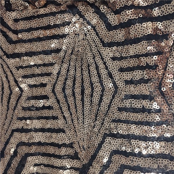 Popular 3mm sequin fabric for dress geometric sequin mesh fabric - Image 5