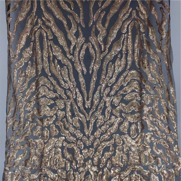 High quality 3mm sequin embroidery fabric gold fabric sequin for wholesale - Image 7