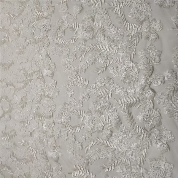 ivory sequin tulle fabric